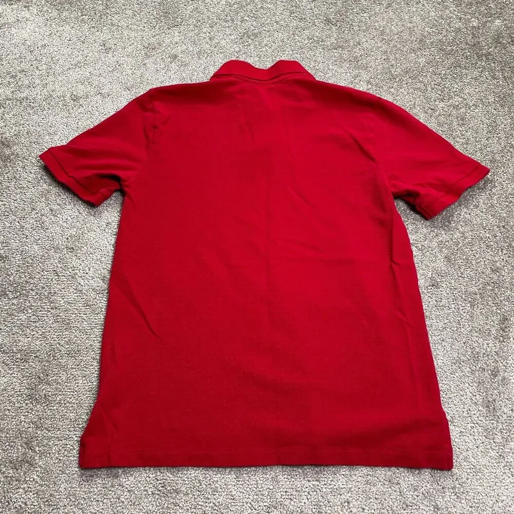 Ralph Lauren Polo Shirt Boys XL Red Solid Short Sleeve Cotton Outdoor Golf Top